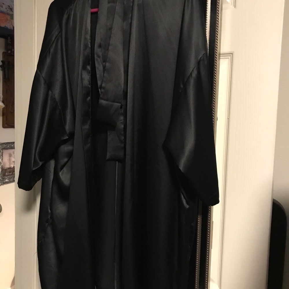 Victoria’s Secret black silk style robe